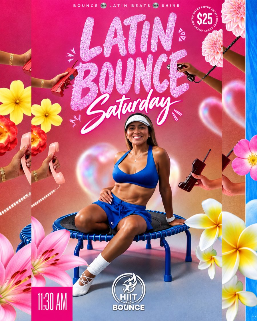 Latin Bounce Saturday class poster